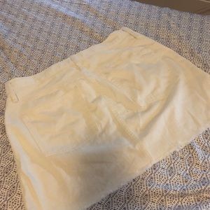 White denim skirt
